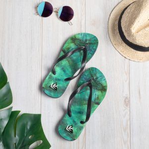 Chanclas Celosía de Carnaval verde / Flip flops Carnival lattice green
